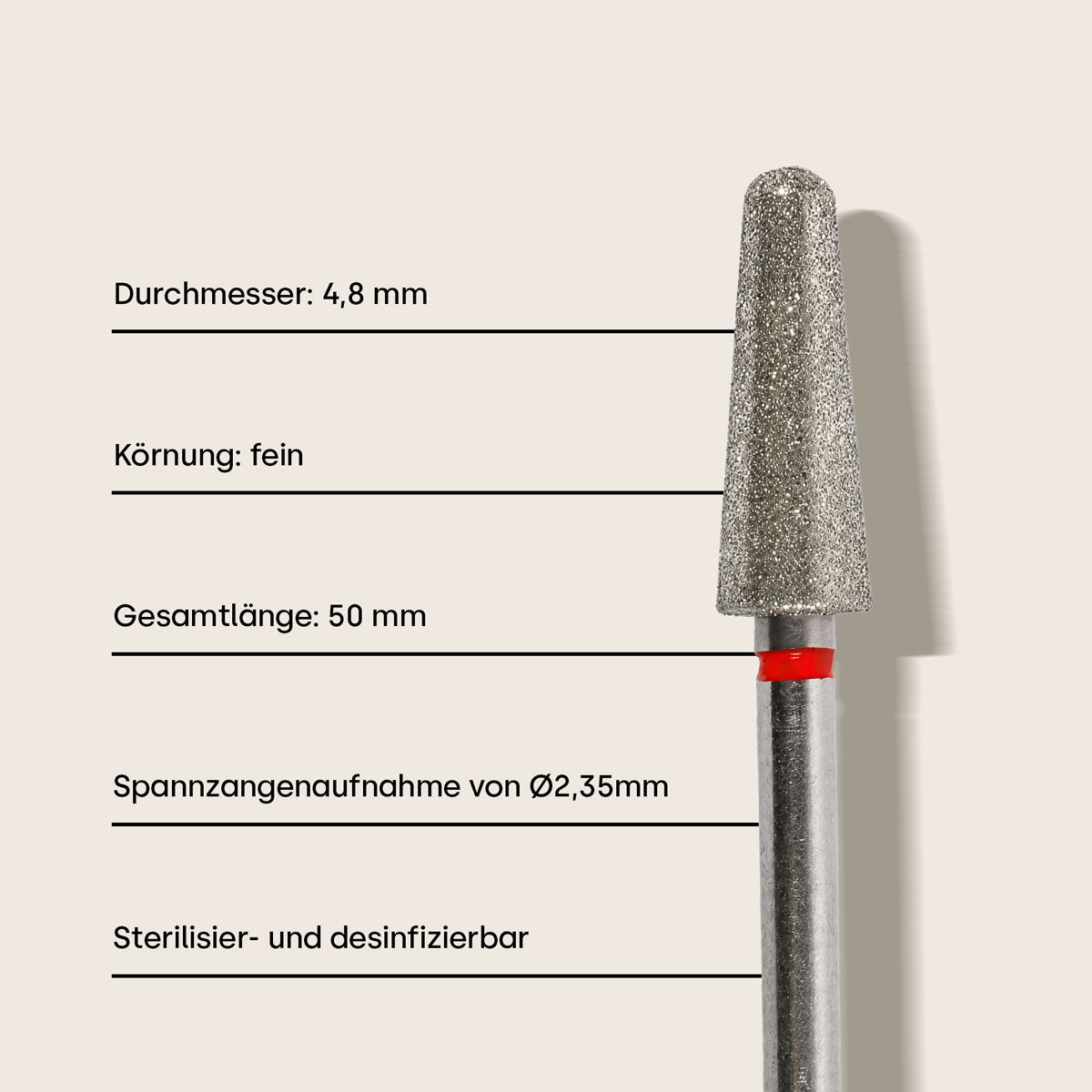 Embout diamanté conique Emmi-Nail *fin* 