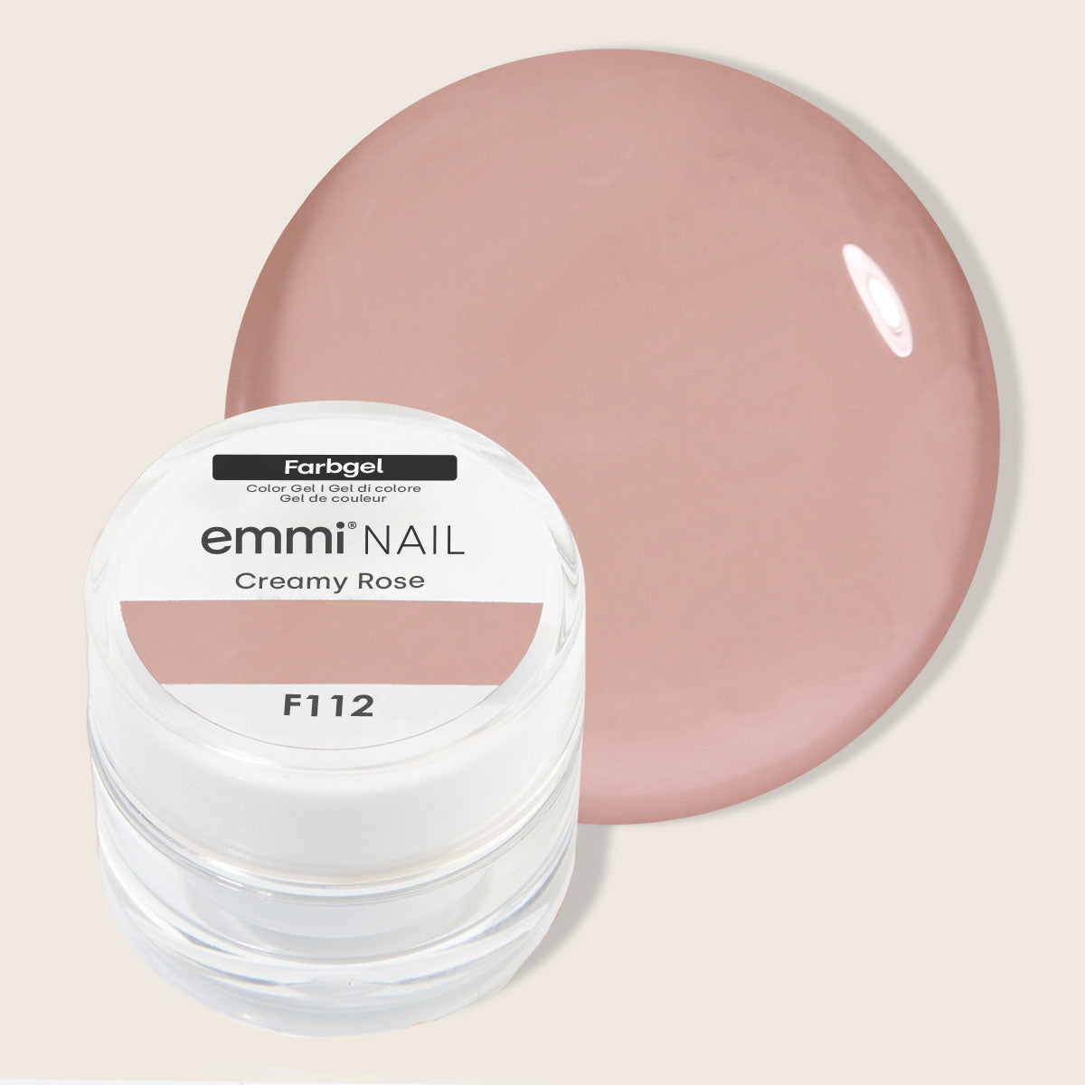 Gel de couleur pour ongles Emmi-Rose crémeux 5 ml -F112-