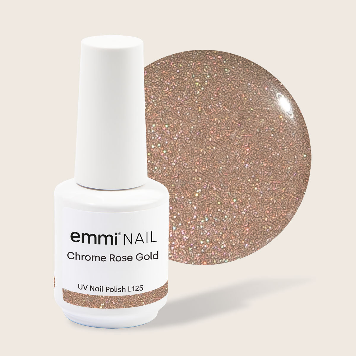 Shellac UV Polish Chrome Rose Gold 15ml -L125-
