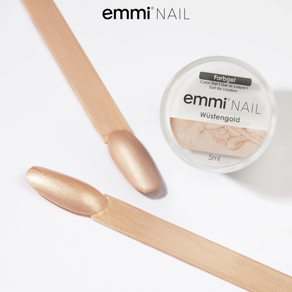 Gel de couleur pour ongles Emmi Or du désert 5 ml -F075-