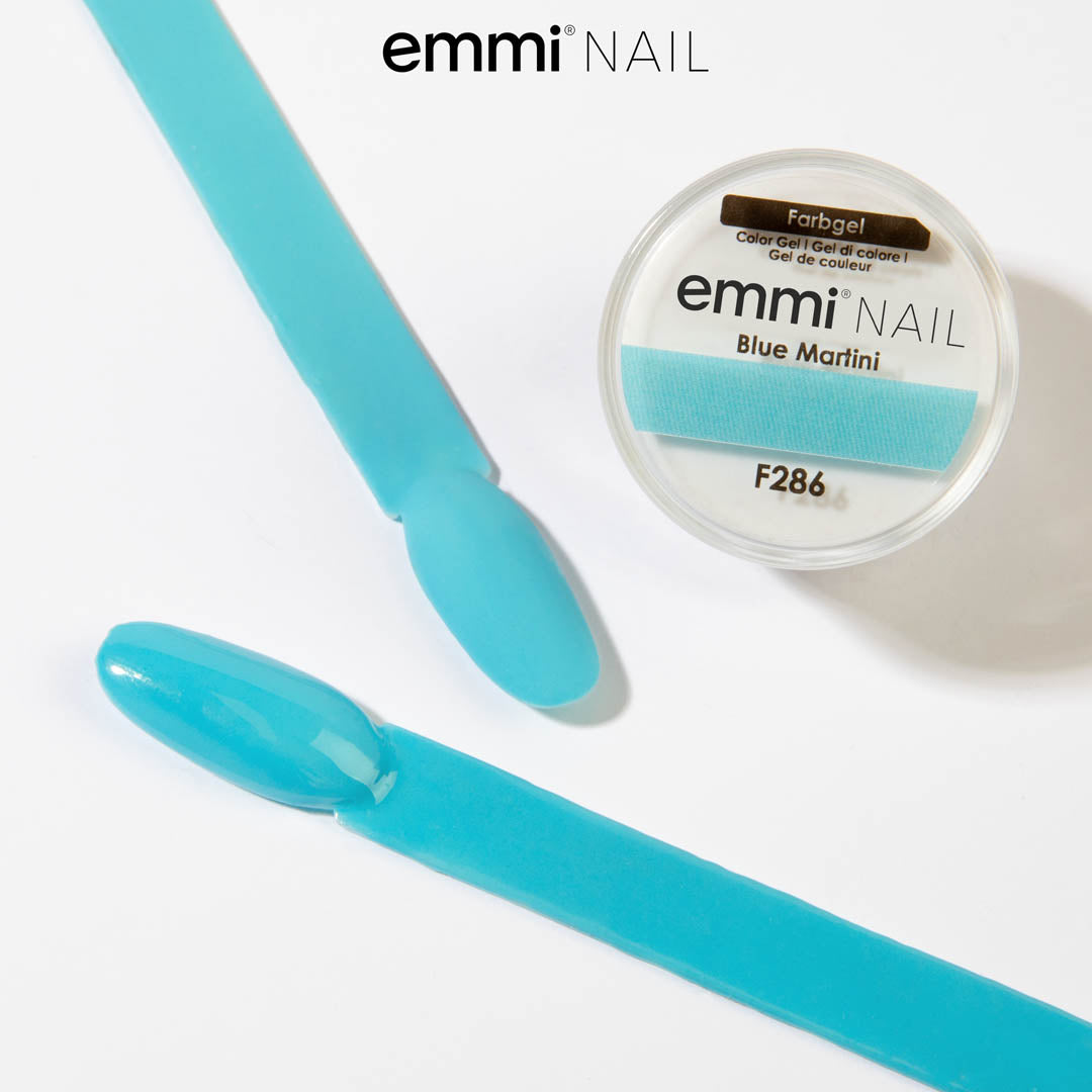 Gel de couleur pour ongles Emmi Blue Martini -F286- 