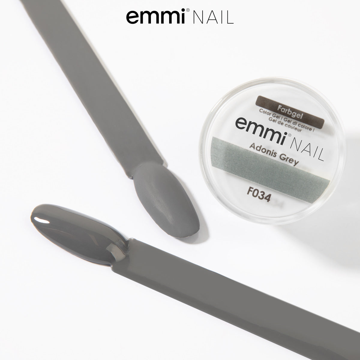 Gel de couleur Emmi-Nail Adonis Grey 5 ml -F034-