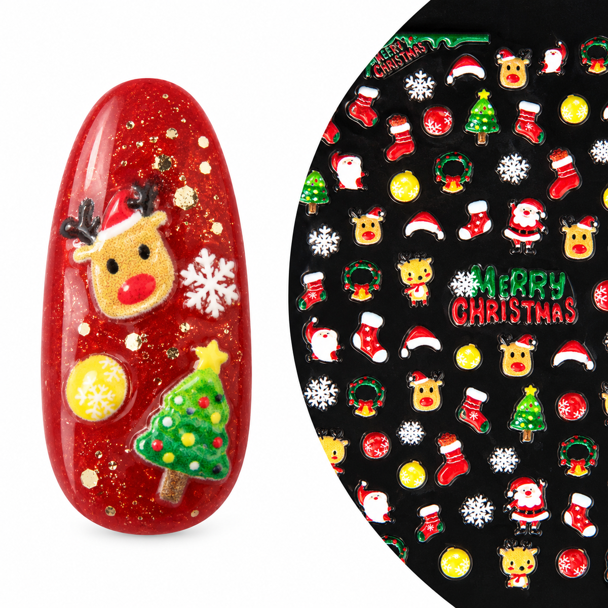 5D Art Nail Sticker Santa Claus 2
