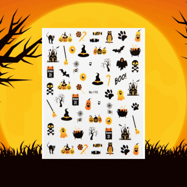 Autocollant pour ongles Emmi-Nail 3D Art Citrouille d'Halloween