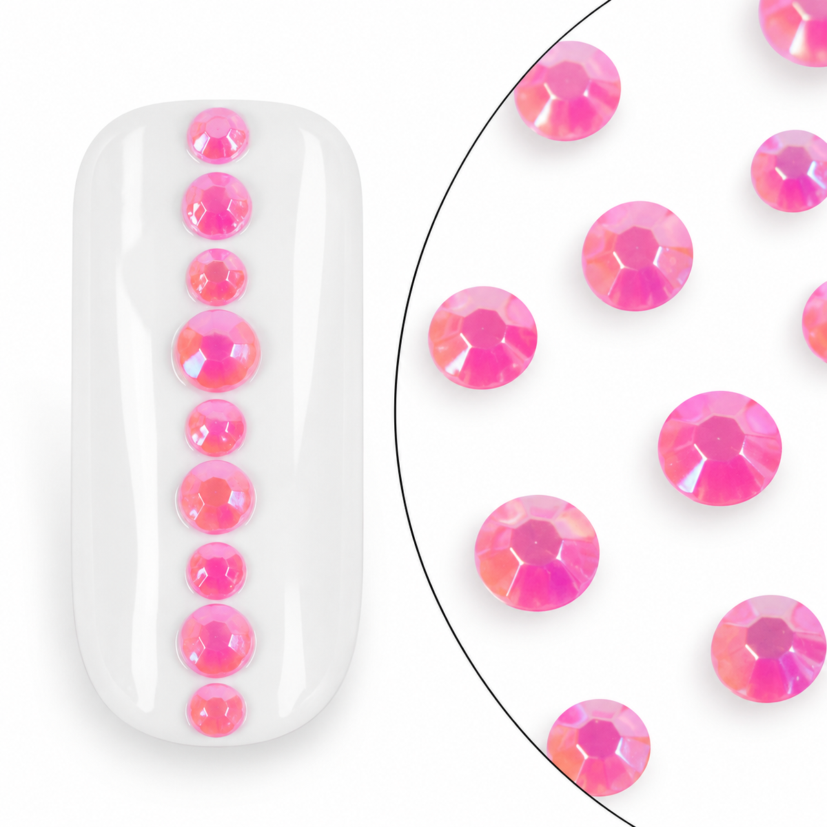 Strasssteine Milky Pink 3mm
