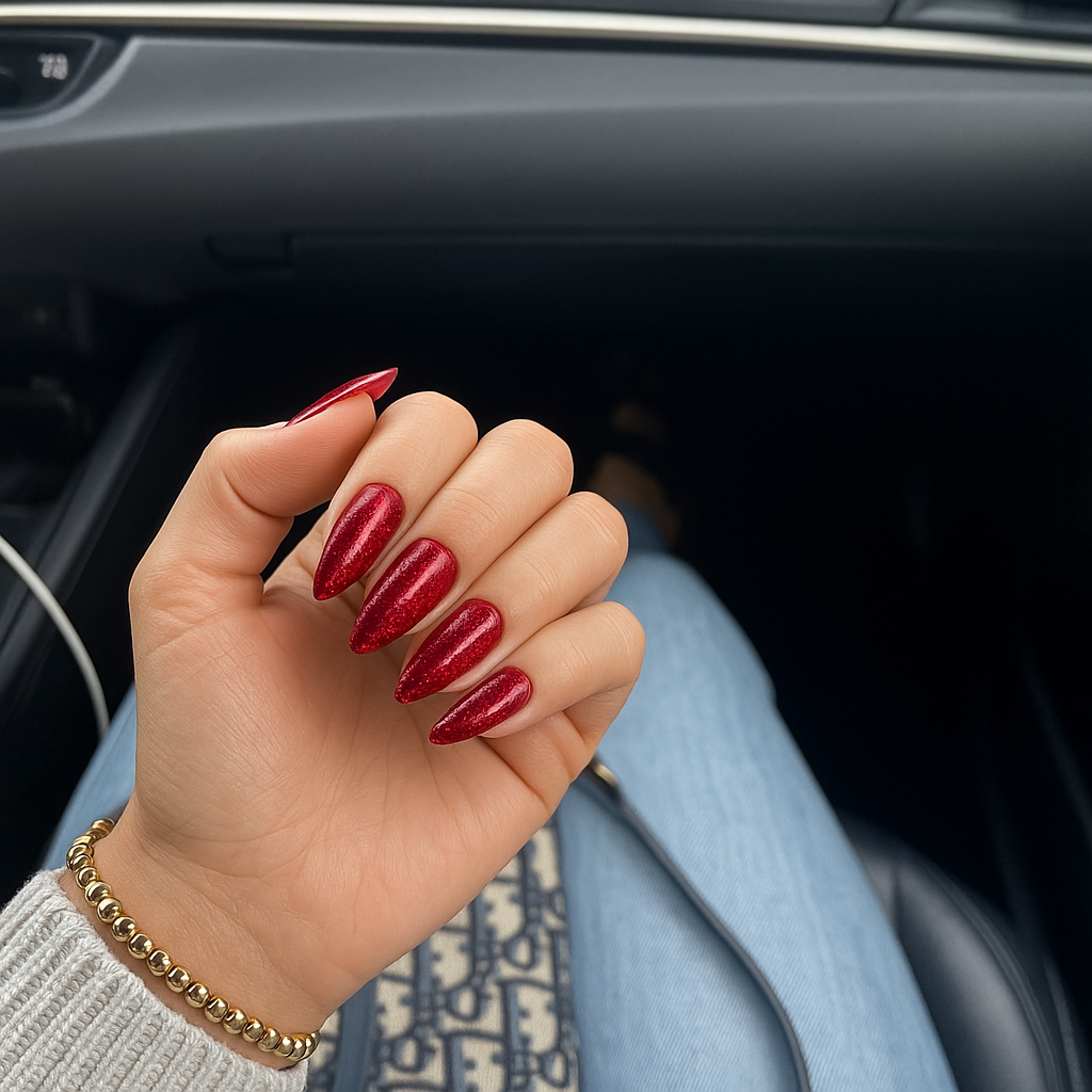 Emmi-Nail Color Gel Magic Red Glitter 5ml -F133-