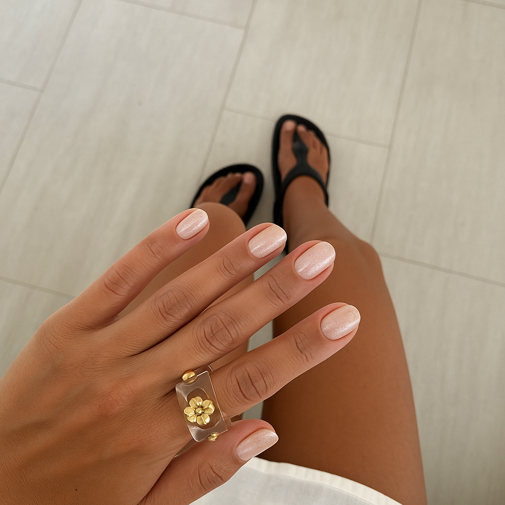 Gel de couleur Emmi-Nail Nude Glitter 5 ml -F019-