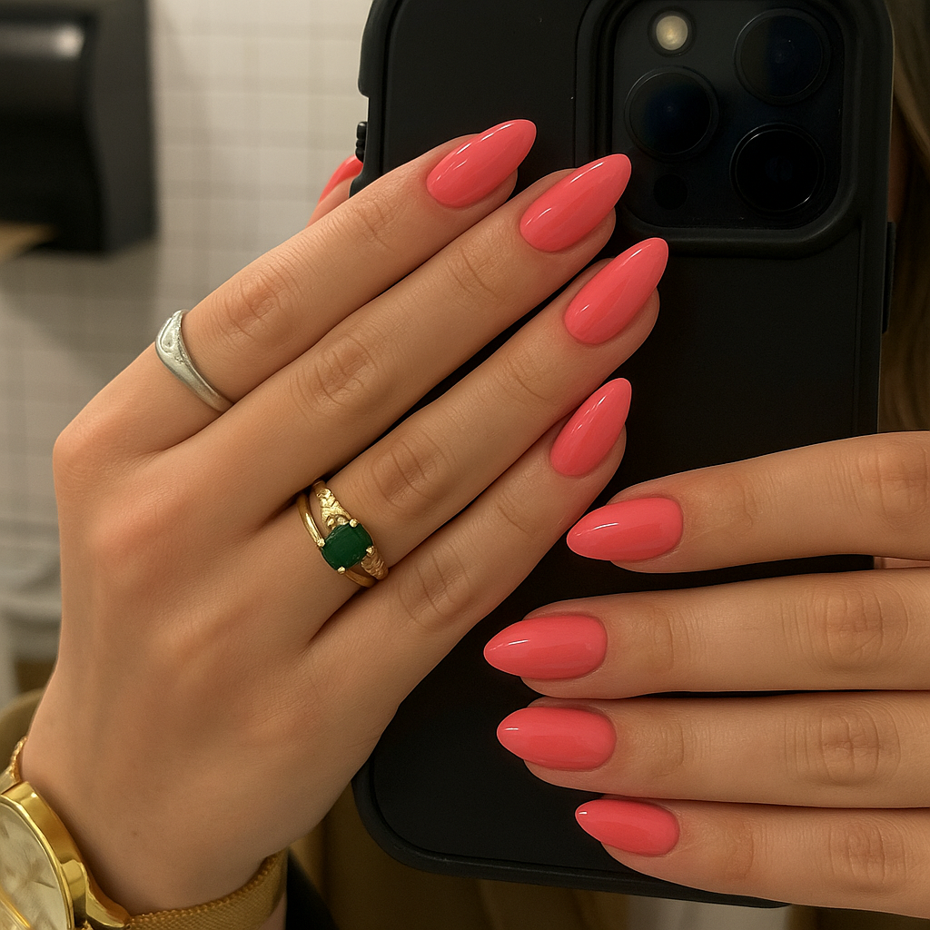 Vernis UV Shellac Rouge Saumon 15 ml -L294- 