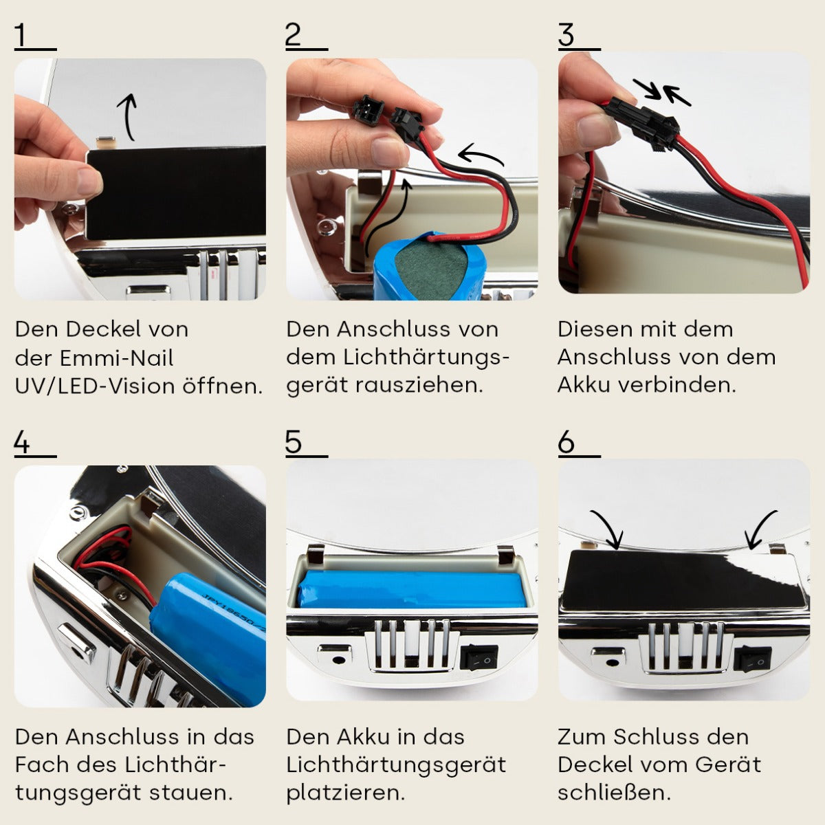 Batterie pour Emmi-Nail UV/LED Vision 