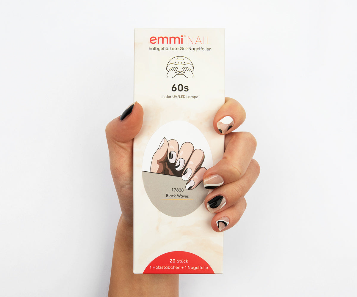 Emmi-Nail Gel Nail Foils Black Waves 20pcs. 