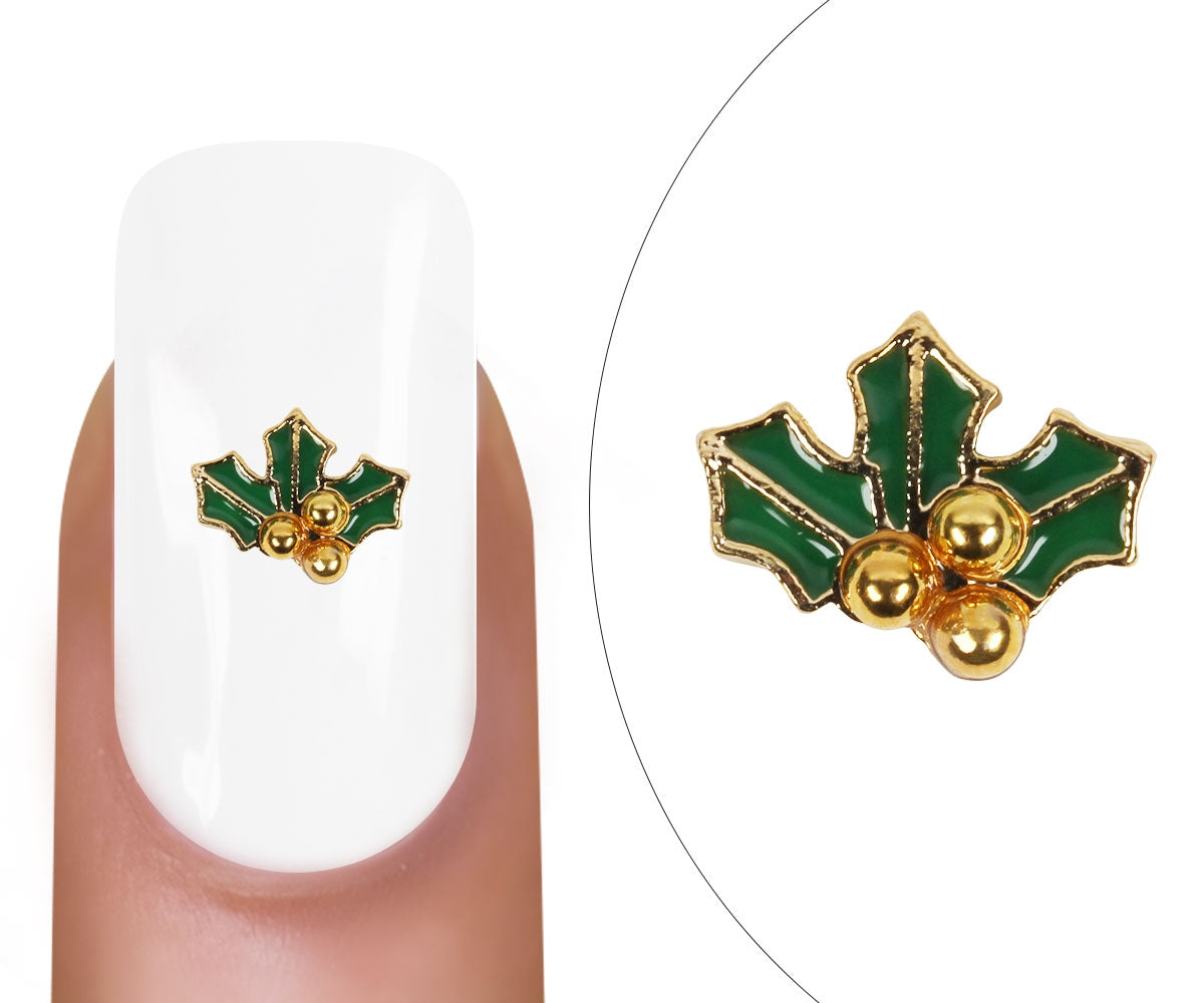 Nail Charm Misteln grün