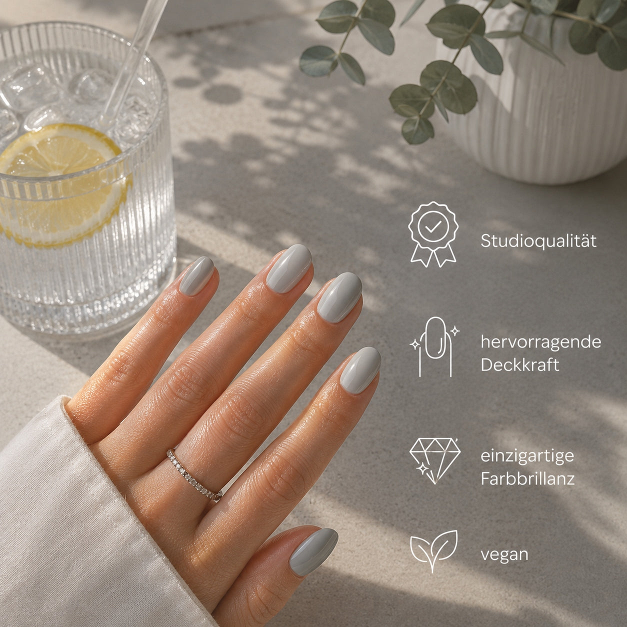 Emmi-Nail Farbgel Bright Grey 5ml -F371-