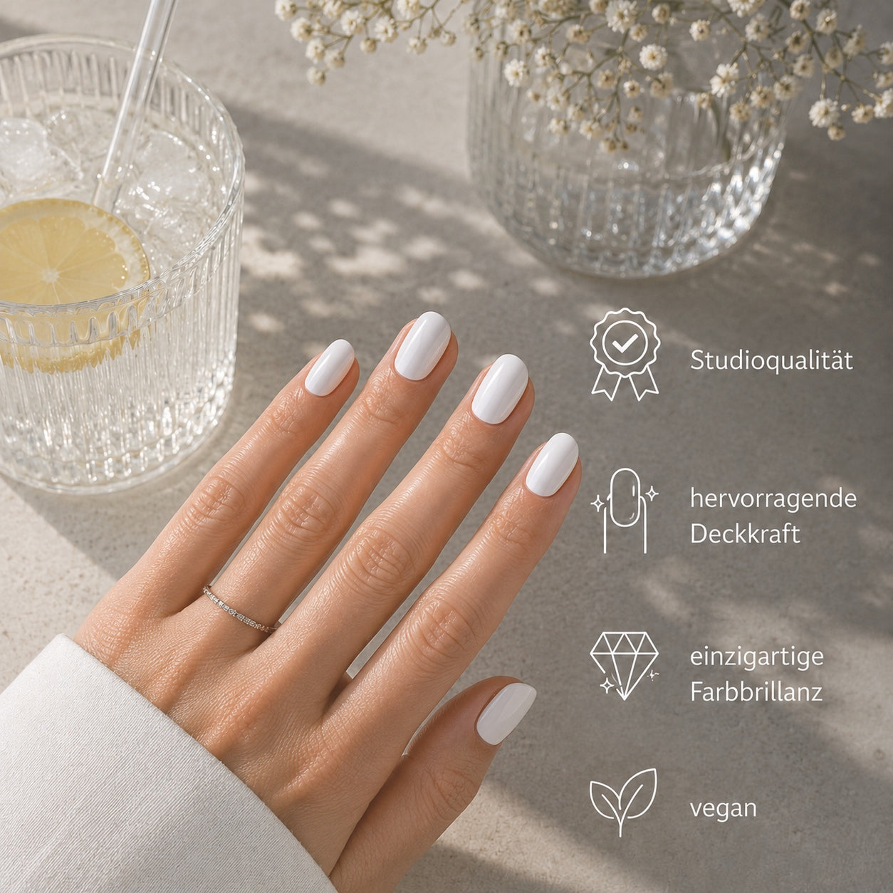 Gel de couleur pour ongles Emmi-Blanc laiteux 5 ml -F417-