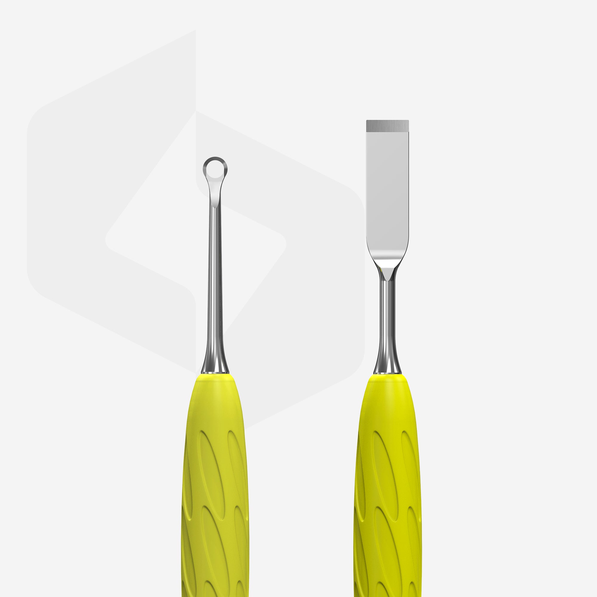 Staleks Manicure Pusher with Yellow Silicone Handle, UNIQ 11 TYPE 2