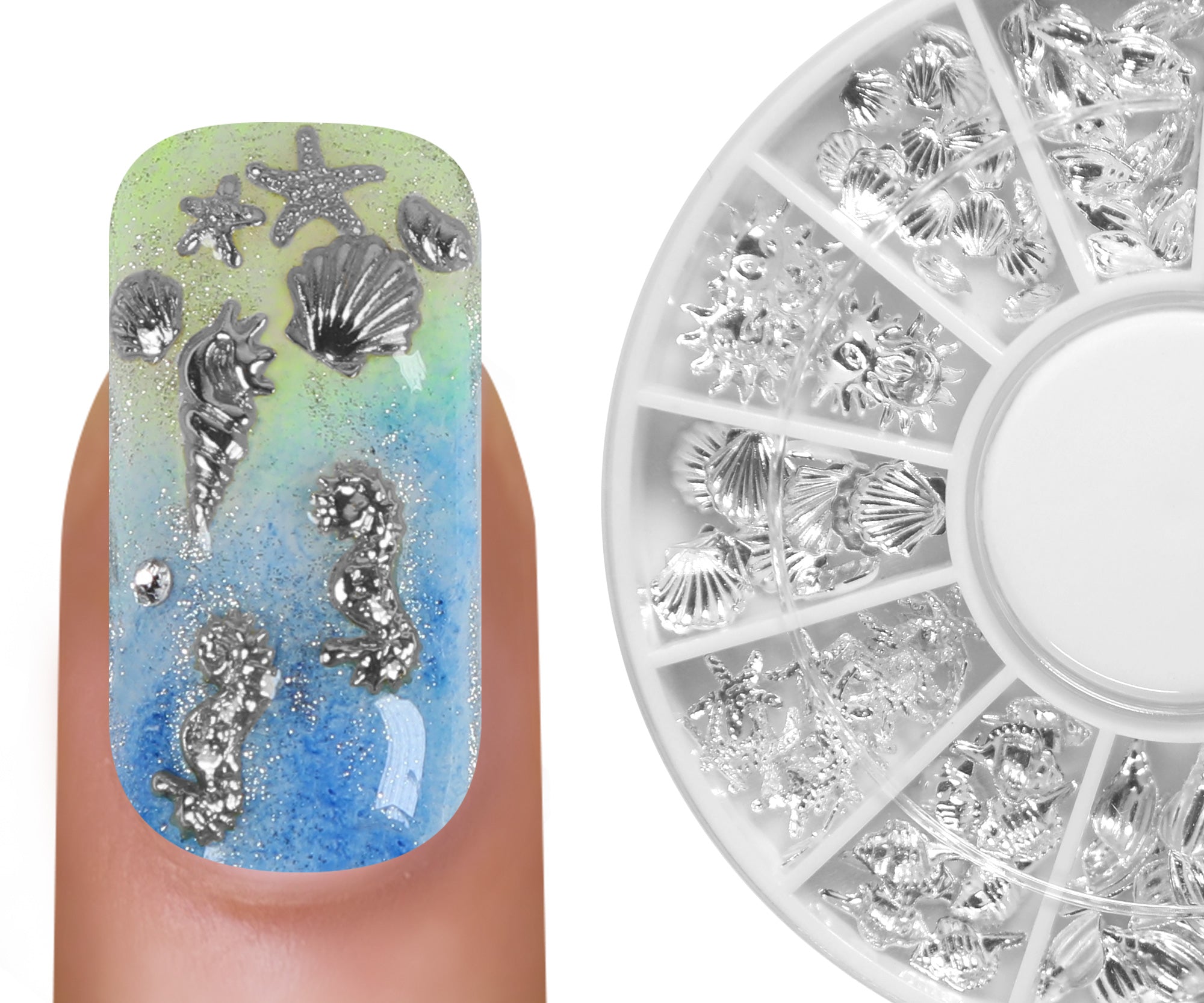 Présentoir à ongles Emmi-Nail Coquillages Argent
