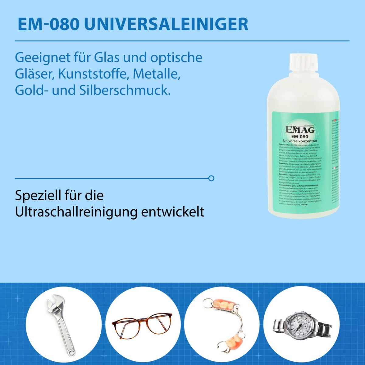 Universalreiniger für Ultraschallgeräte EM-080 500ml
