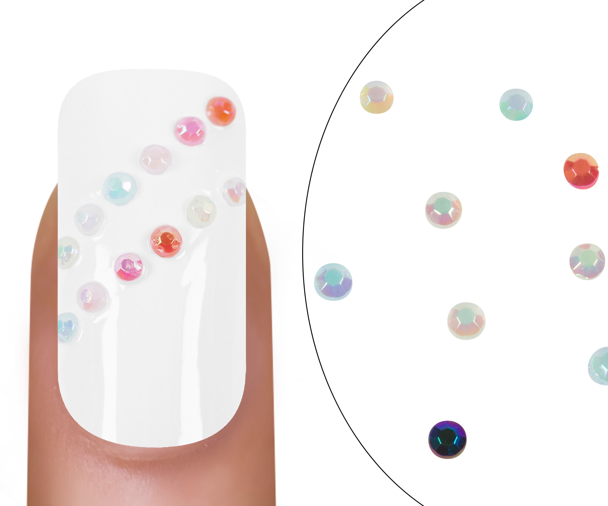 Rhinestones Milky Gems Mix 2 mm