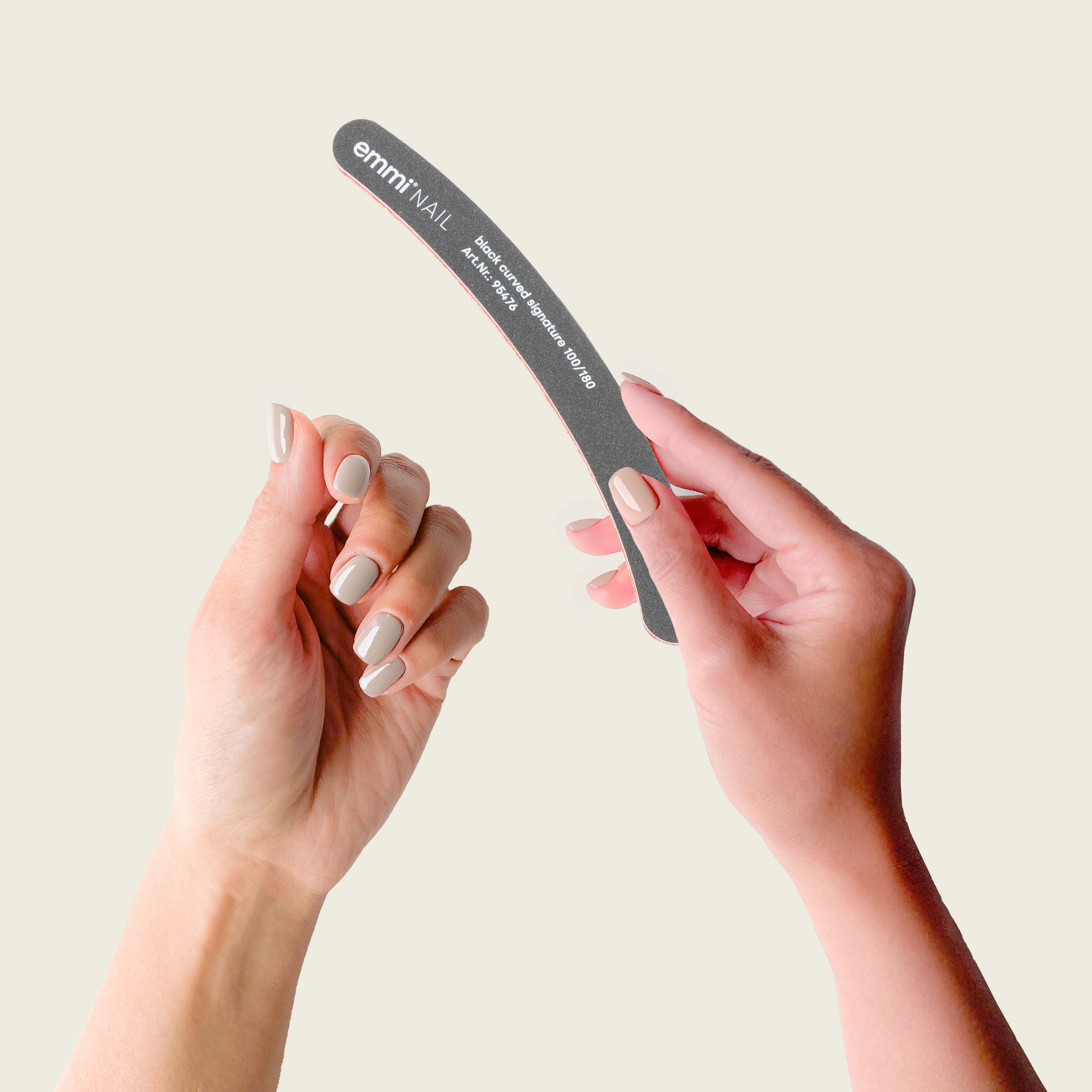 Ergonomic file black curved signature 100/180