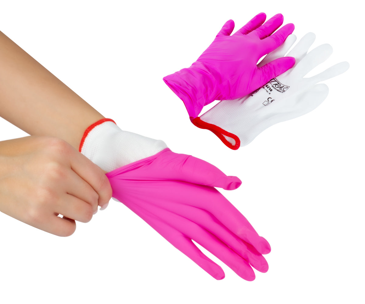 Nylonhandschuh Weiß Gr. S, 1 Paar