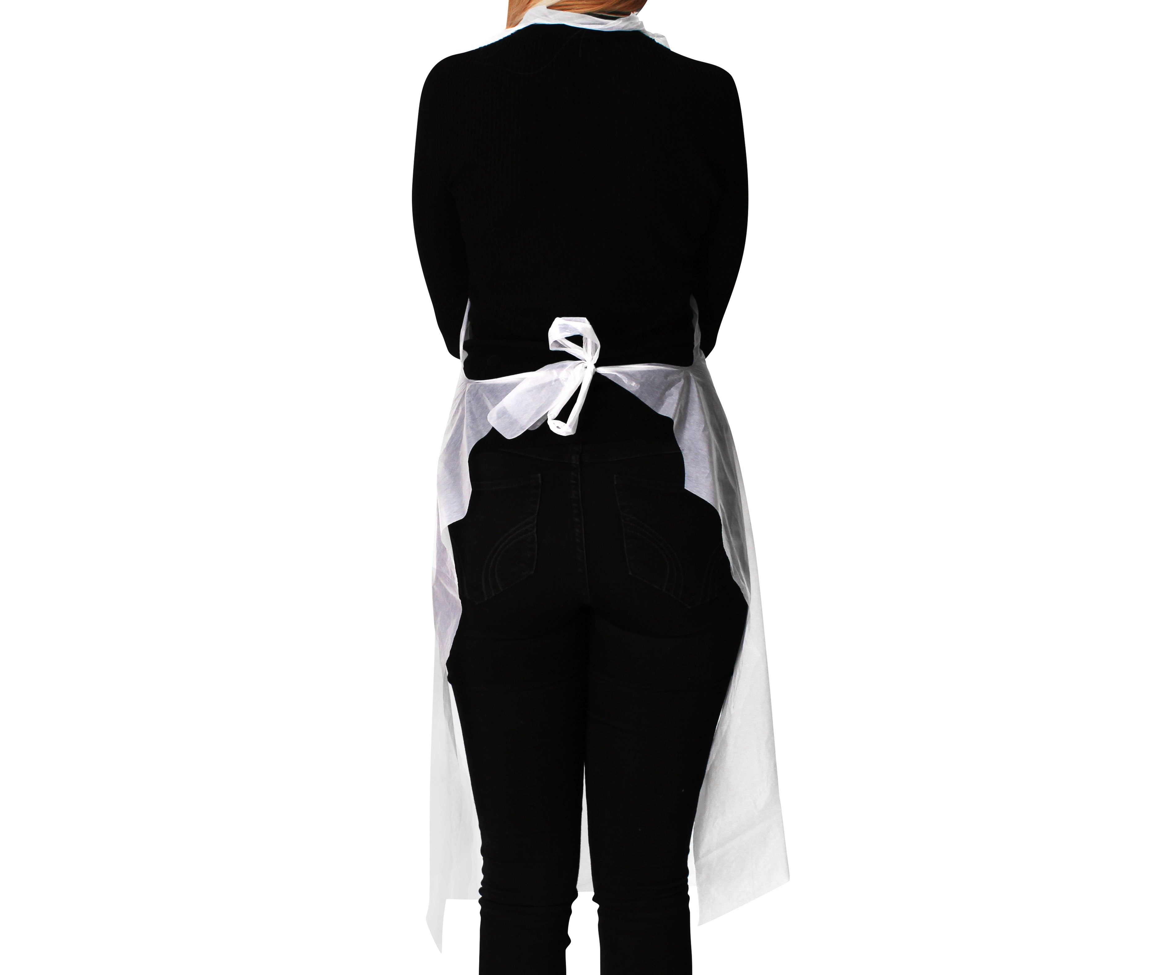 Tablier PE blanc 100 pièces 