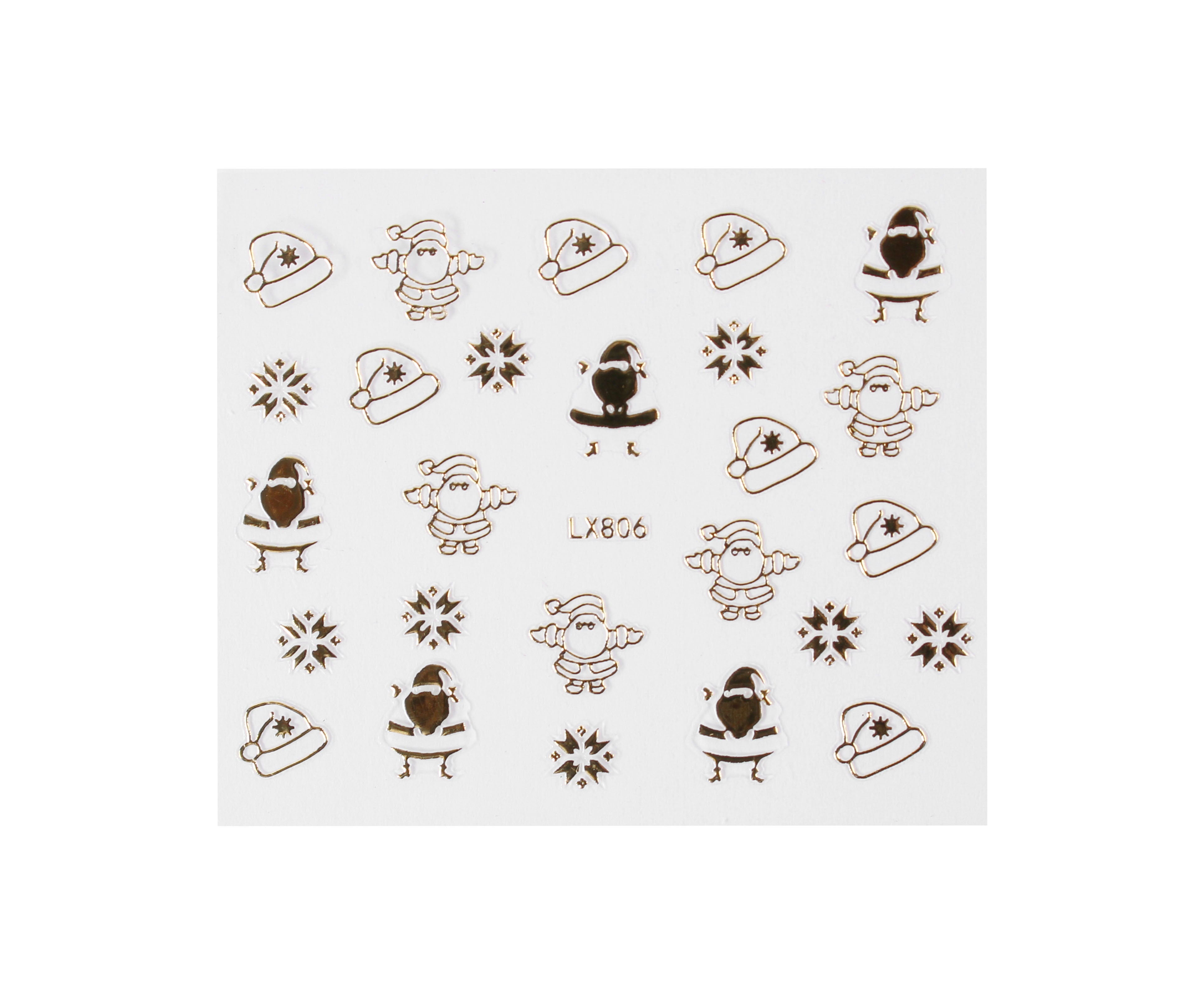 Nailsticker Christmas 3D Gold 5