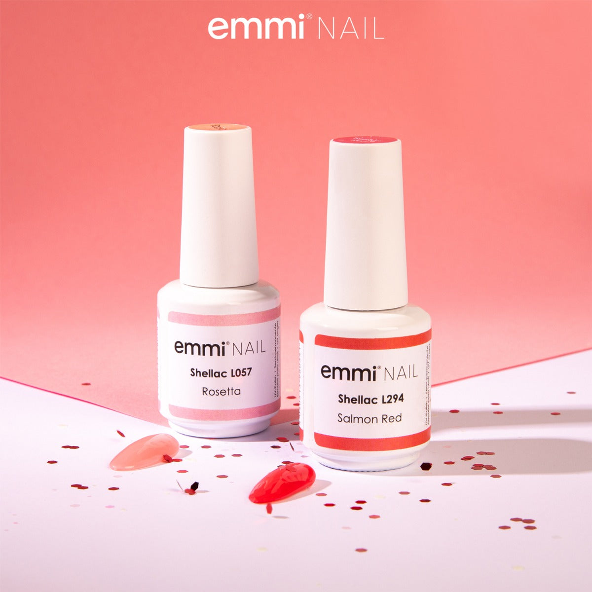 Vernis UV Shellac Rouge Saumon 15 ml -L294- 