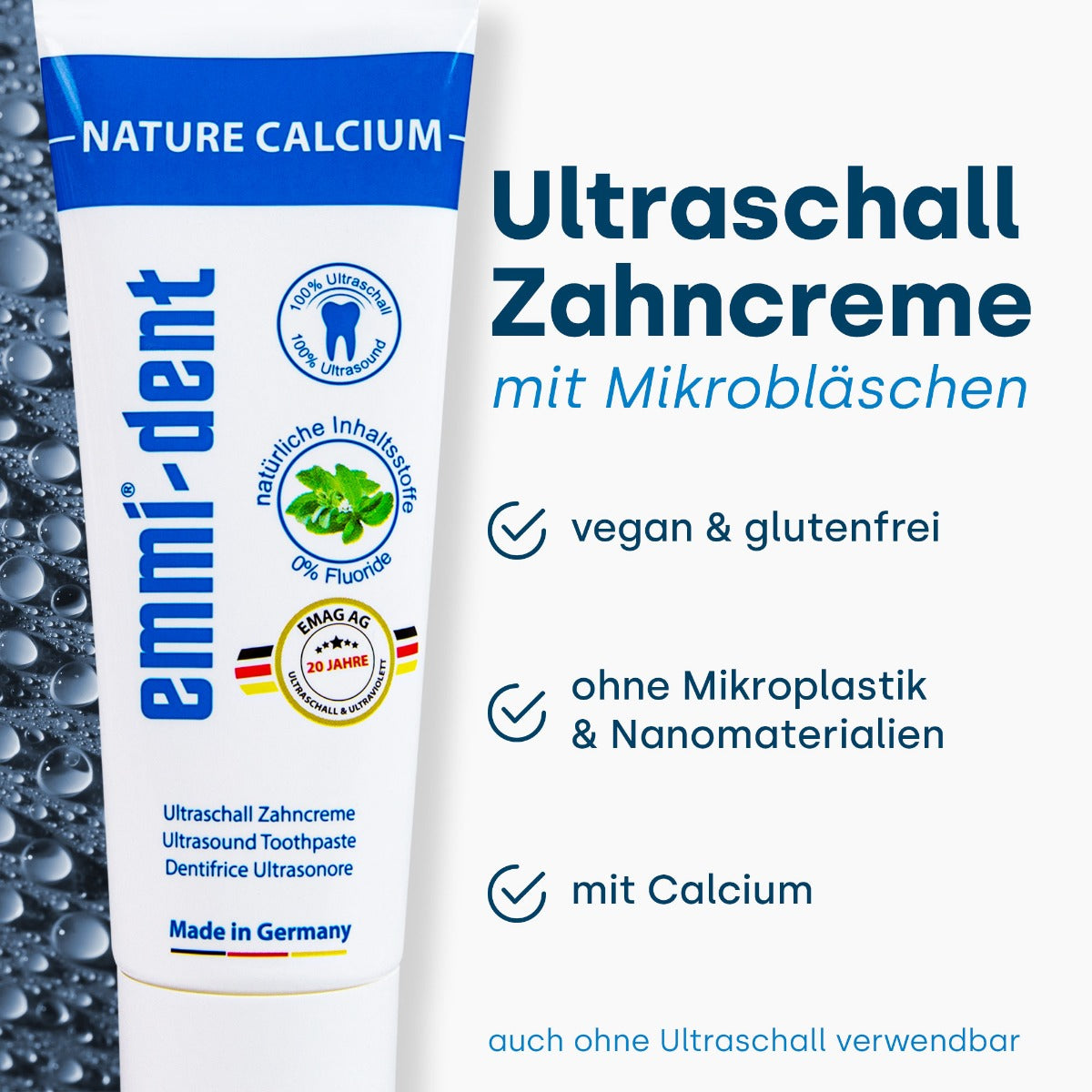 Emmi-dent Ultraschall-Zahncreme nature Calcium 75ml