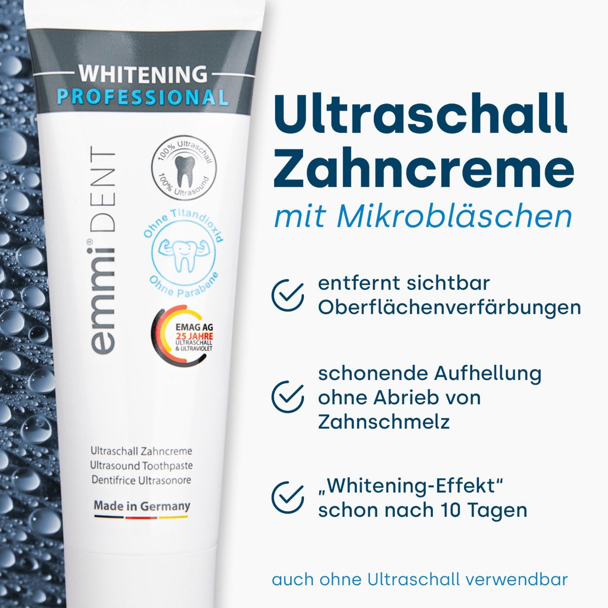 Ultraschall-Zahncreme Whitening ohne Titandioxid 75ml