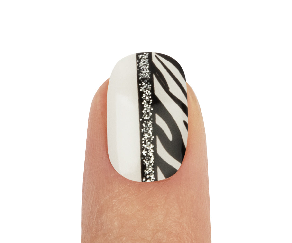 Feuilles à ongles en gel Emmi-Nail Zebra 20 pièces. 