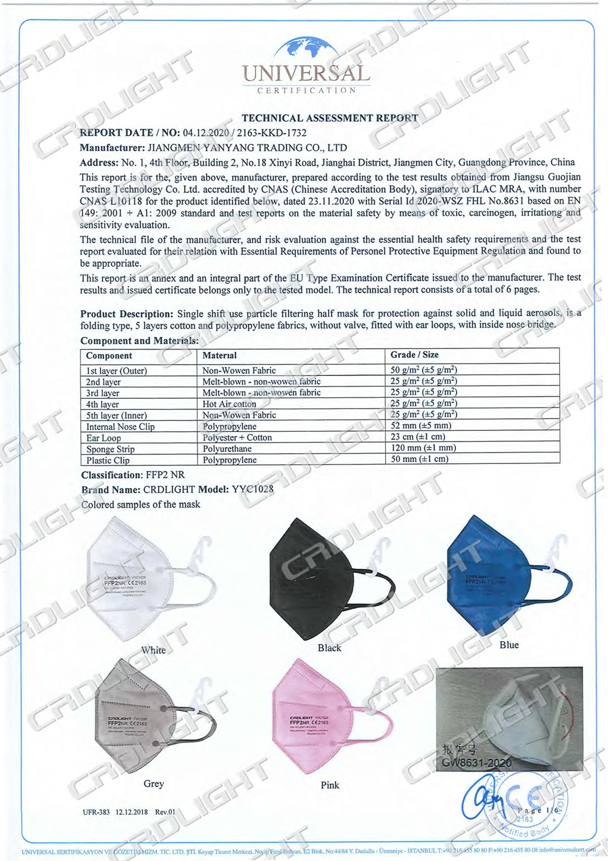 FFP2 respirator mask 25 pieces *white*